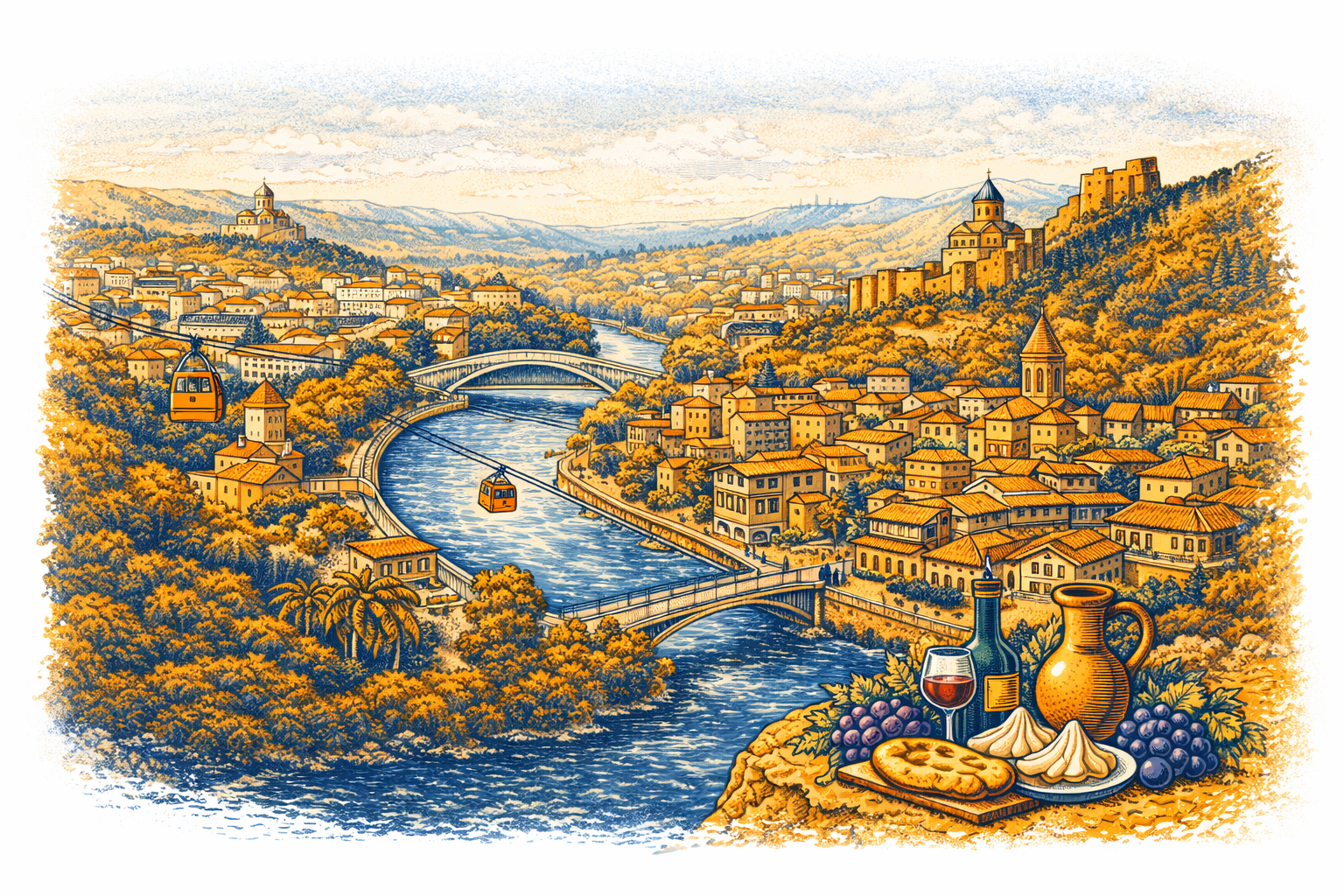 Scenic landscapes of Georgia experienced on a private guided tour